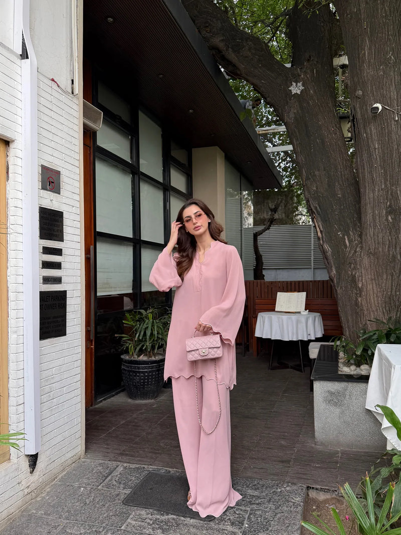 Tea Pink Scallop Set