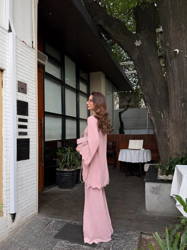 Tea Pink Scallop Set